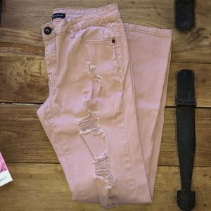 Silver Crush blush pink jeans/denim size 7/8